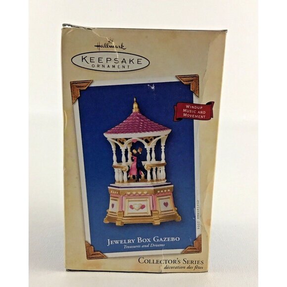 Hallmark Keepsake Christmas Ornament Treasures Dreams Jewelry Box Gazebo #3 2004